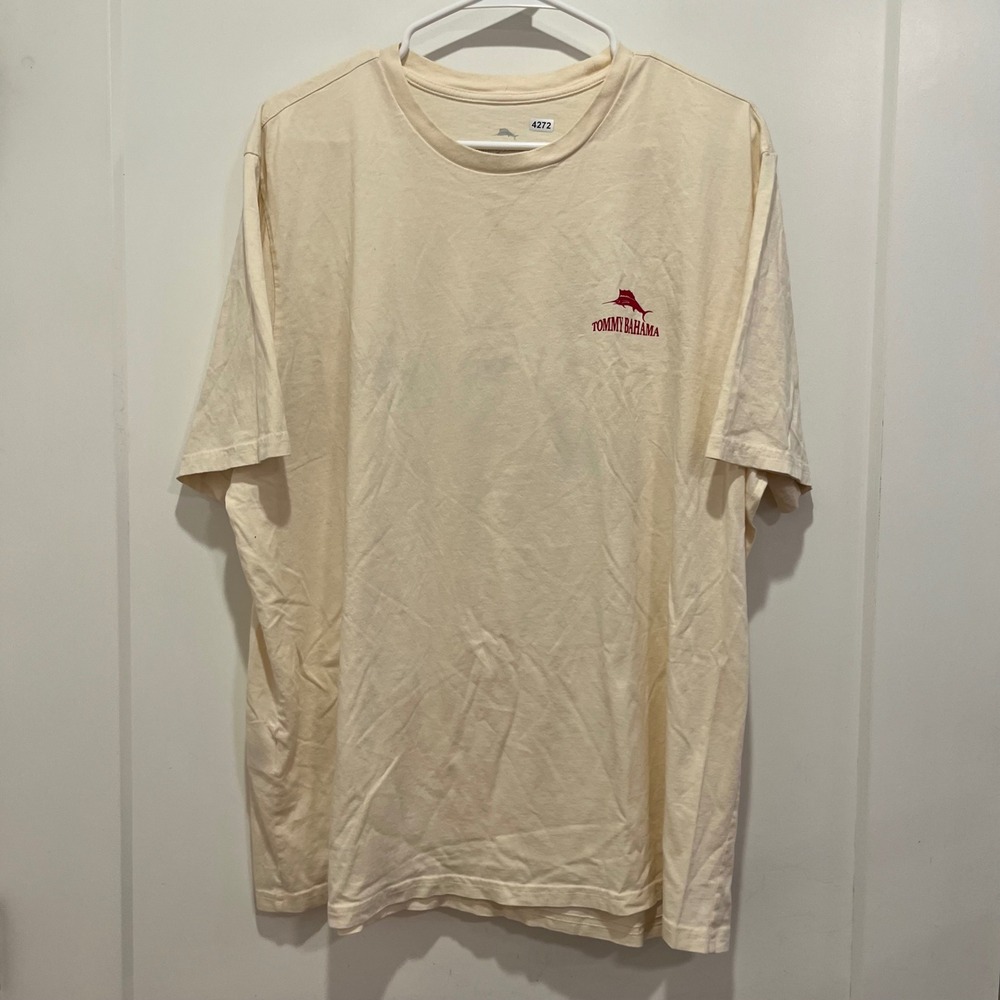 Tommy Bahama Cabradoode Wine Dog Graphic T-Shirt Cream XXL